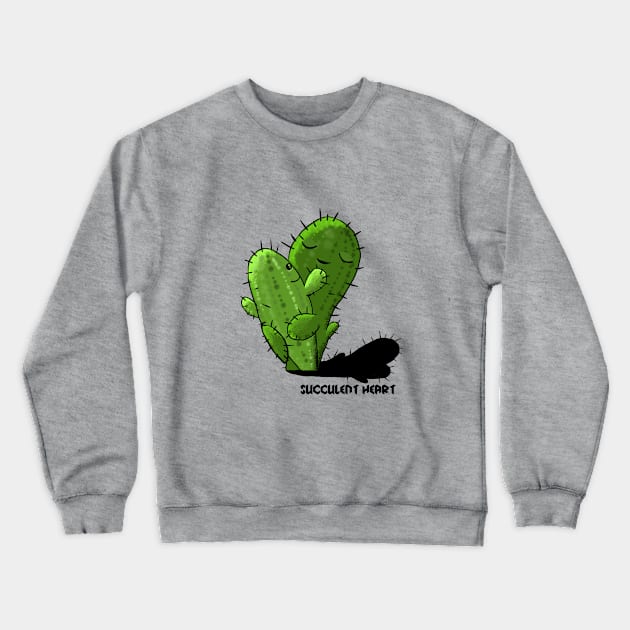 Succulent Hearts Crewneck Sweatshirt by SmannaTales